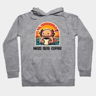 Cute Axolotl Coffee Lover Gifts Hoodie